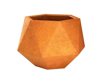 Designer Pot Corten Hexagon1 1 - cortena.fr