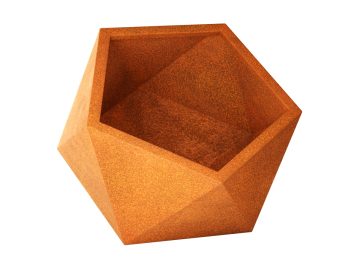 Designer Pot Corten Pentagram1 1 - cortena.fr