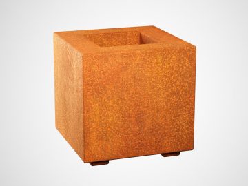 Plante Pot Corten Metal Jardin Cubo1 A - cortena.fr