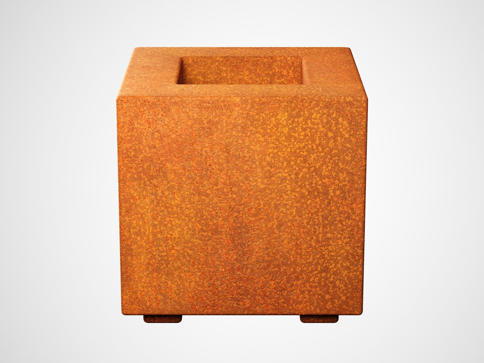 Plante Pot Corten Metal Jardin Cubo1 B - cortena.fr