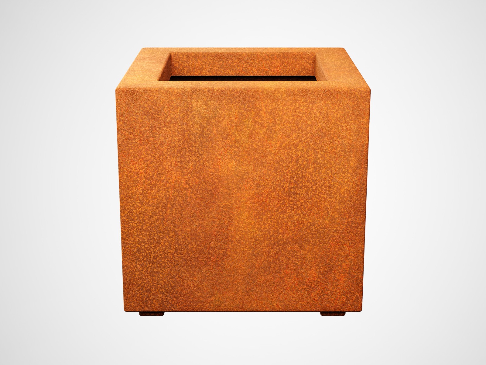 Plante Pot Corten Metal Jardin Cubo2 B - cortena.fr