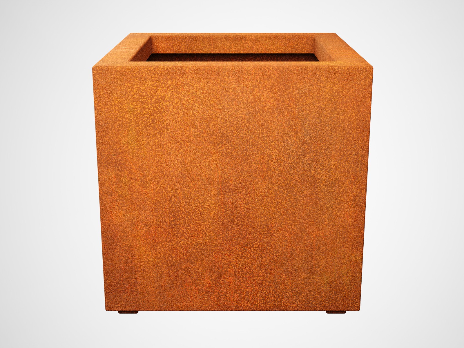 Plante Pot Corten Metal Jardin Cubo3 B - cortena.fr