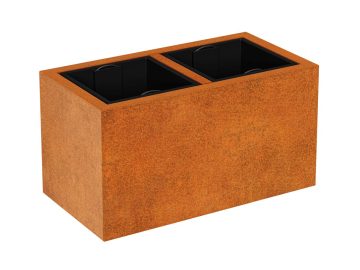 Pot Avec Insert Depo 5 Corten A - cortena.fr