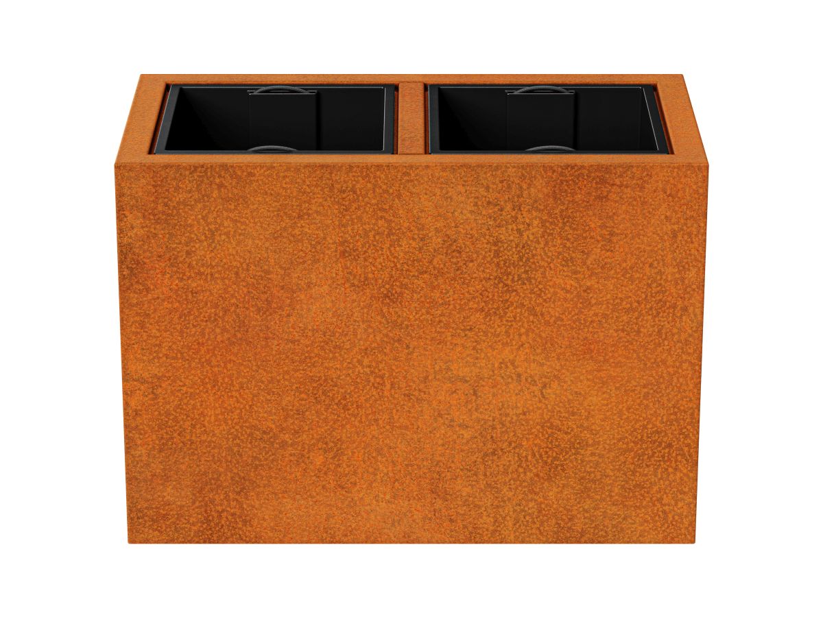 Pot Avec Insert Depo 6 Corten B - cortena.fr