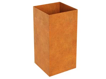 Pot De Fleur En Metal Sans Bordure Rapido A4a Corten - cortena.fr