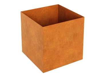 Pot De Fleur En Metal Sans Bordure Rapido C4a Corten - cortena.fr