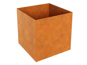 Pot De Fleur En Metal Sans Bordure Rapido C5a Corten - cortena.fr