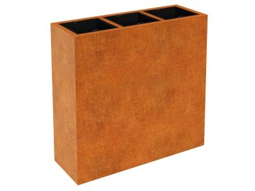 Pot De Fleurs Avec Insert Depo 12 Corten A - cortena.fr