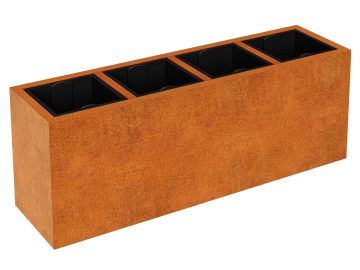 Pot De Fleurs Avec Insert Depo 14 Corten A - cortena.fr