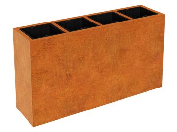 Pot De Fleurs Avec Insert Depo 15 Corten A - cortena.fr