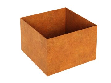 Pot De Fleurs En Metal Sans Bordure Rapido B6a Corten - cortena.fr