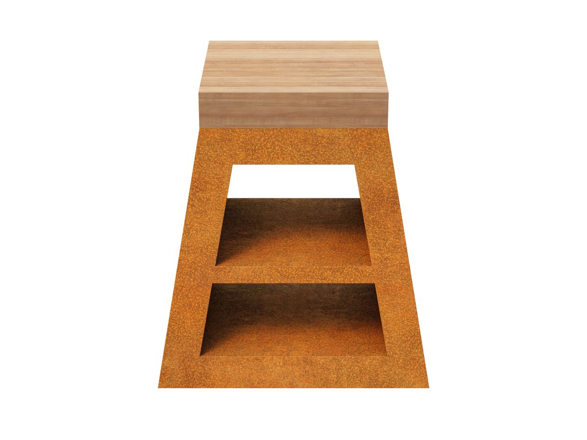 Table Jardin Aide Cuisine Mesa 1 Corten B - cortena.fr