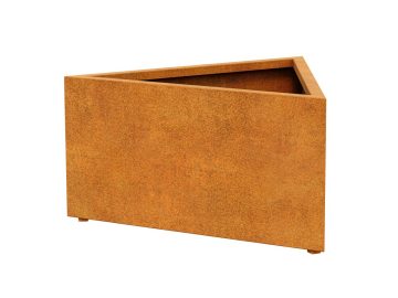 Triangle En Metal Pot De Fleurs Triango 1200x600 Corten A - cortena.fr