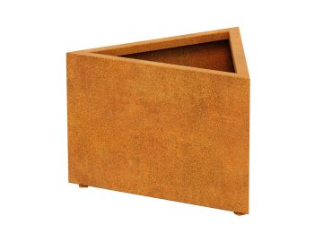 Triangle Metallique Pot De Fleurs Triango 900x600 Corten A - cortena.fr